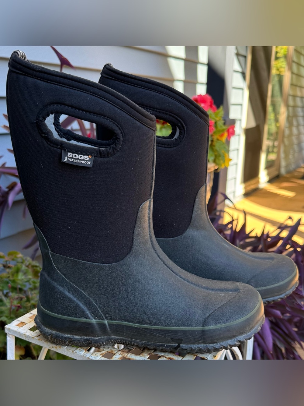 Bogs Kids Black Waterproof Pull-On Boots